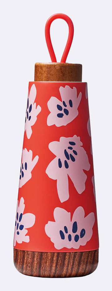 BioLoco Loop Isolierflasche 350 ml – doppelwandig 18 h heiss/12 h kalt, Edelstahl, Mini-Kukkia