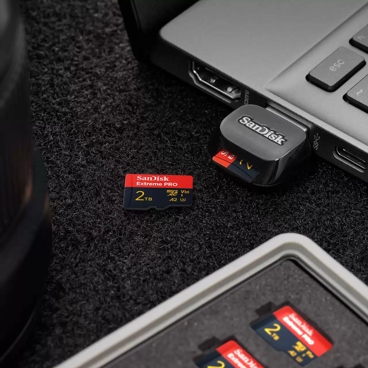 SanDisk Extreme Pro microSDXC – 2 TB, UHS‑I, inkl. Adapter