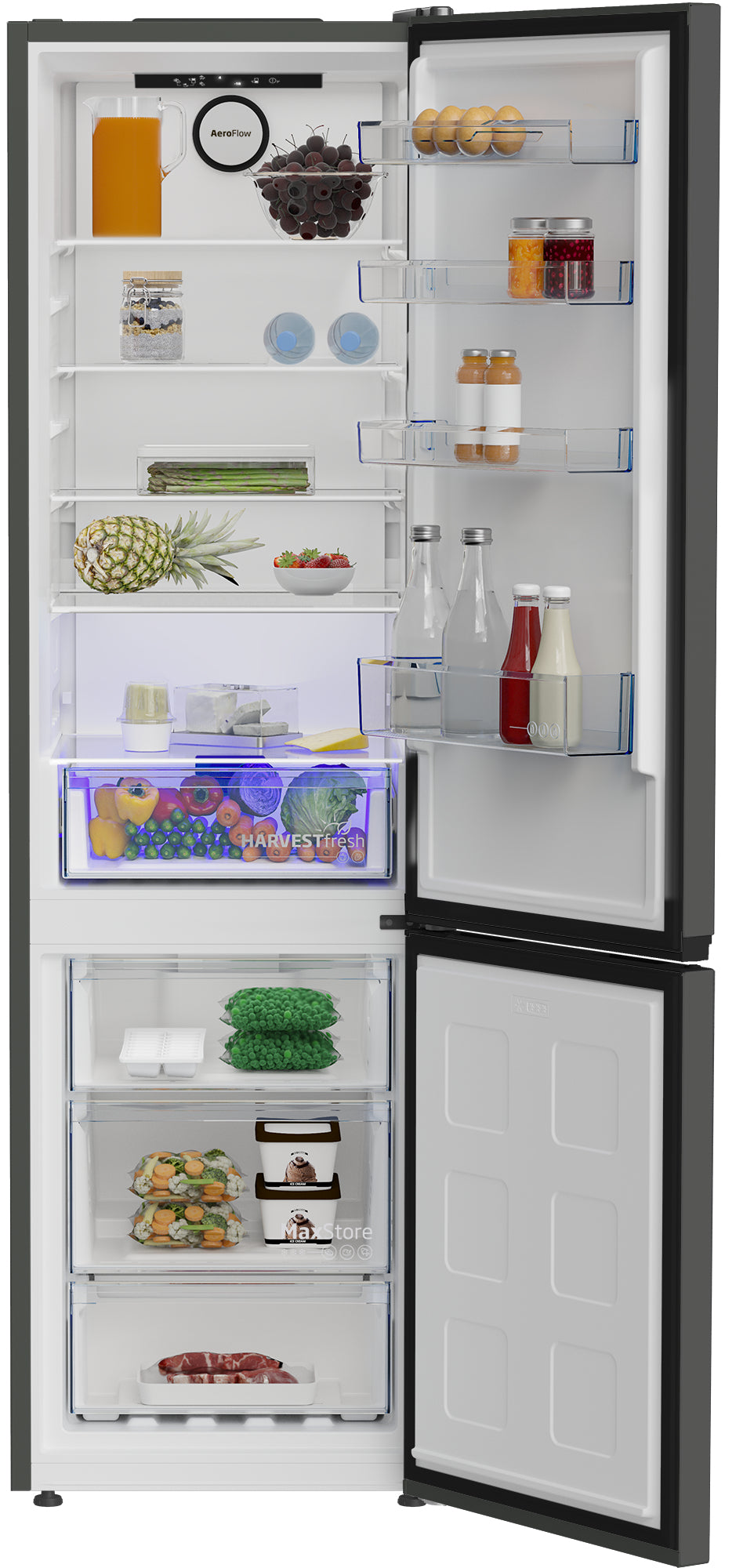 Beko Kühl-Gefrierkombination KG535 – 355 l, 230 V, Energieeffizienzklasse D, 35 dB
