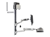 Ergotron LX CPU HOLD MED – Zubehör: CPU-Halter, Medium – für LX SitStand Wandsystem, Silber