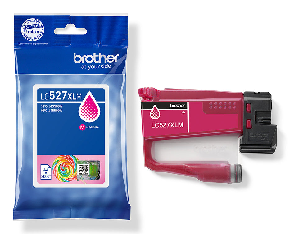 Brother LC527XLM Magenta Tintenpatrone (Original) – 2'000 Seiten – für MFC-J4350DW/MFC-J4550DW
