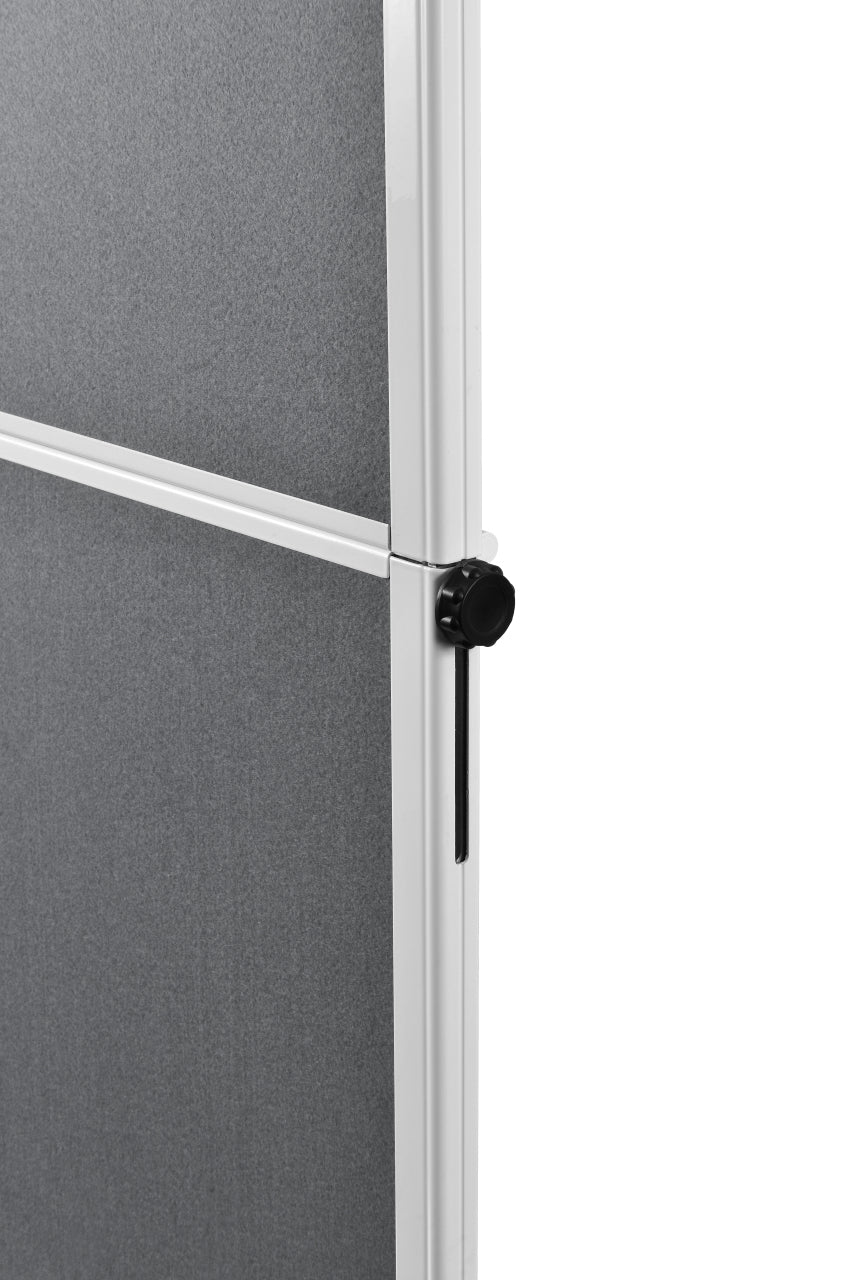 Legamaster Moderationswand – Filz, mit Rollen, doppelseitig – 120 × 150 cm – Grau, Alurahmen