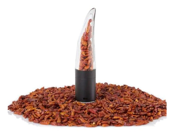 AdHoc Salz-/Pfeffermühle 20,5 cm, Acryl/Edelstahl, Schwarz/Transparent, für Chili