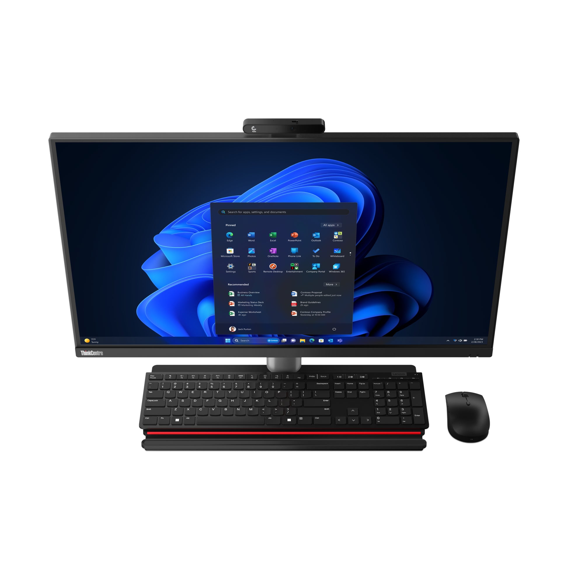 Lenovo All-in-One – 27" Quad HD, Intel Core i5-13500, 16 GB RAM, 256 GB SSD, Windows 11 Pro