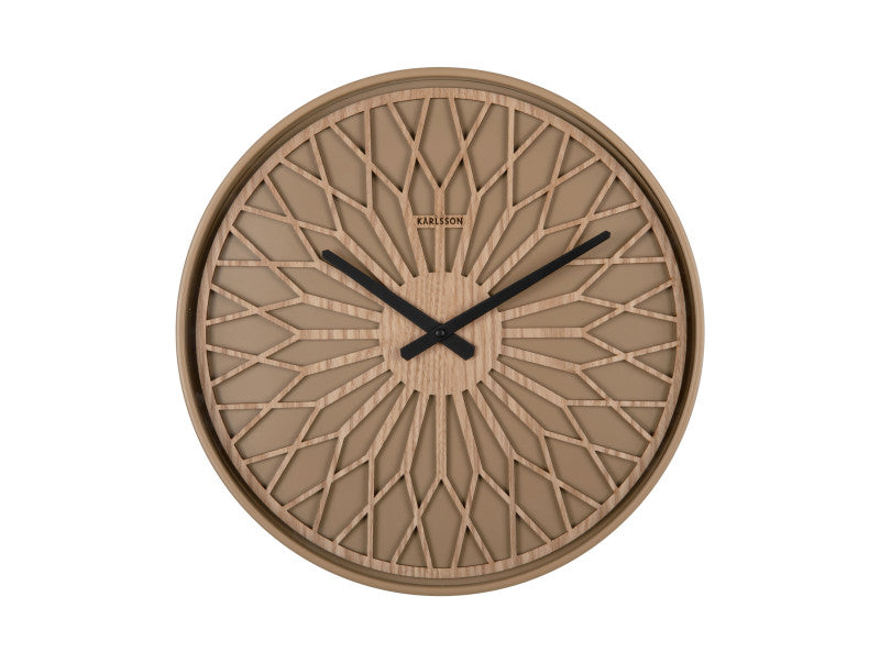 Karlsson Wanduhr – Analog, Ø 40,6 cm, Braun, Kunststoff