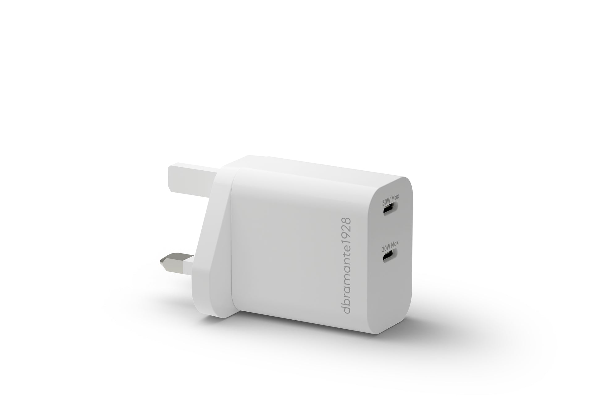 dbramante1928 CH30UKWH7190 USB-Ladegerät 30 W – USB-C×2 – UK-Stecker (Typ G), Weiss