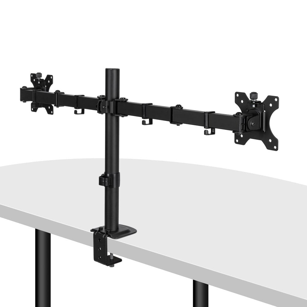 Lindy Duale verstellbare Display-Halterung – Monitorarm Tischhalterung – Klemme/Durchführung – 2 Monitore – 13–32"