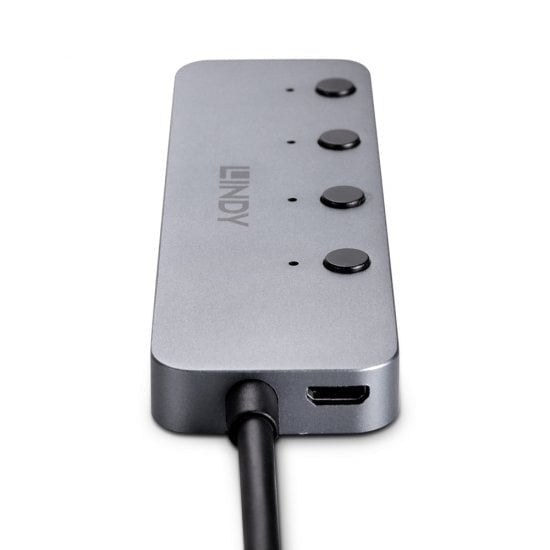 Lindy 43383 USB-Hub – USB-C, 4× USB-A