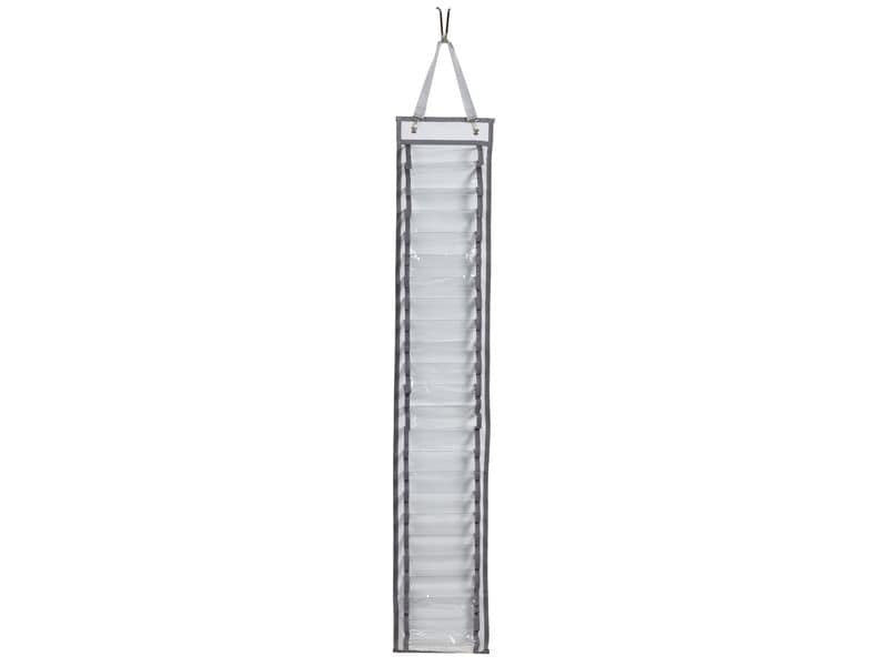 FTM F02433 Wandhalterung 24 Fächer, mit Haken – einfarbig – 220 × 1260 mm
