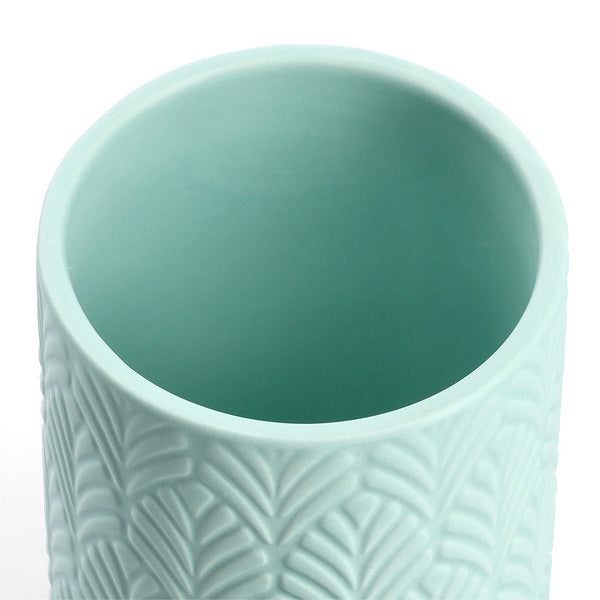 Zeller Present Vorratsdose 720 ml, Ø 10 × 15 cm, Keramik/Bambus, Mint