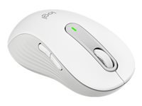 Logitech M650 Maus – kabellos, für Rechtshänder, Handflächengrösse M, weiss