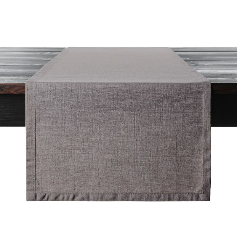 Proflax Tischläufer – 50×150 cm, Leinen, Grau, OEKO-TEX