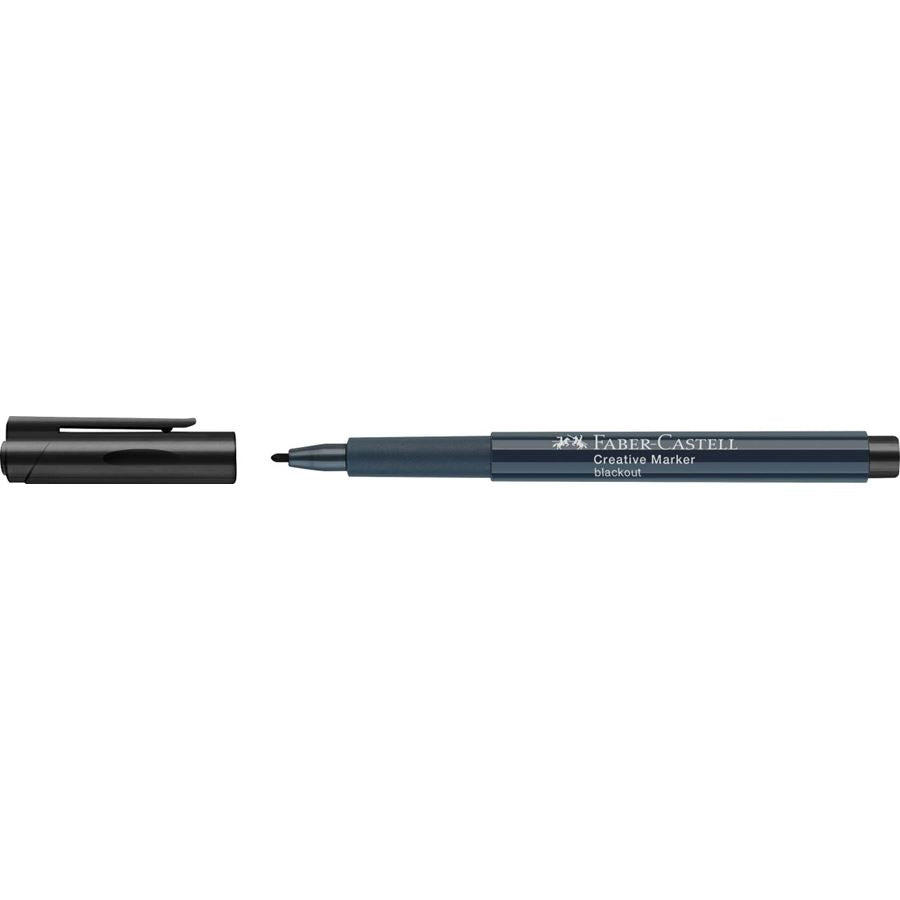 Faber-Castell Non-Permanent-Marker Creative – Rundspitze 1,5 mm – Blackout – trocken abwischbar