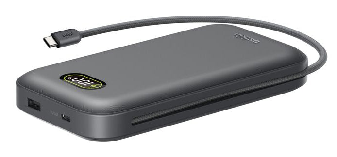 Belkin UltraCharge Pro Powerbank 27'000 mAh – 140 W PD, 1× USB-C, 1× USB-A, grau, für Laptop & Smartphone