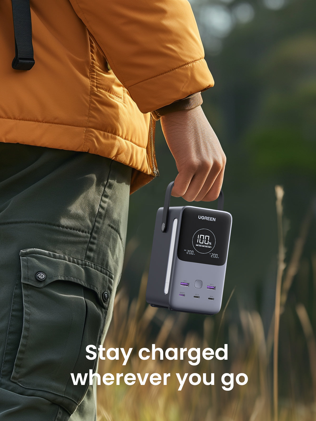 Ugreen Powerbank 48000 mAh, PD 140 W, Grau