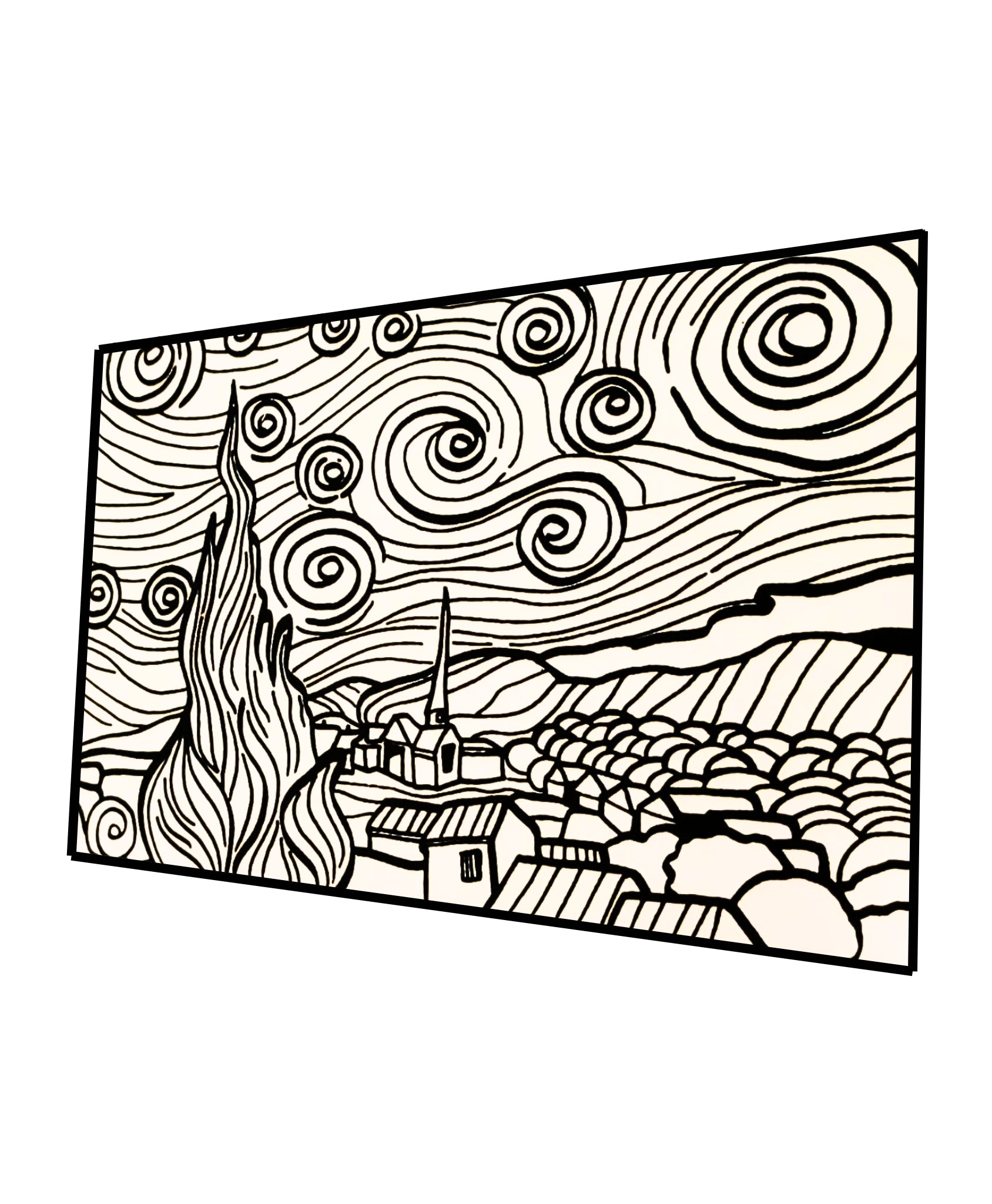 Tataruga Sternenhimmel Ausmalbild – A4 – 1 Seite