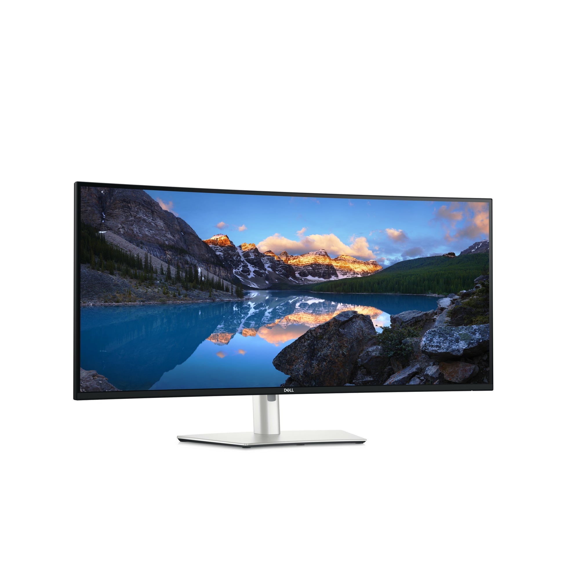 Dell UltraSharp 40 Curved – Monitor, 40", Daisy Chain, USB-C, KVM, Lautsprecher, VESA 100 × 100, Silber