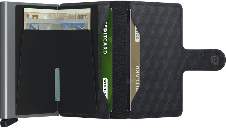 Secrid Kartenetui Miniwallet – RFID-Schutz, Slider – 10 Karten – Schwarz – Leder