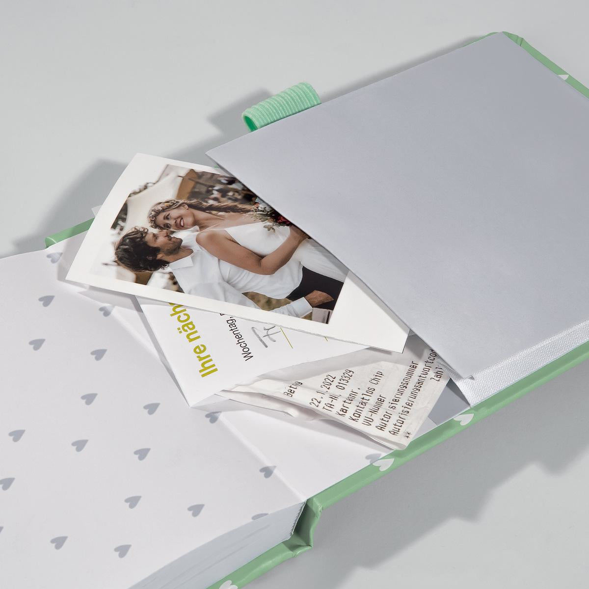 Sigel Notizblock Jolie, A6+, punktkariert, Fadenheftung, Hardcover, 79 Blatt, perforiert, 100 g/m² – mint