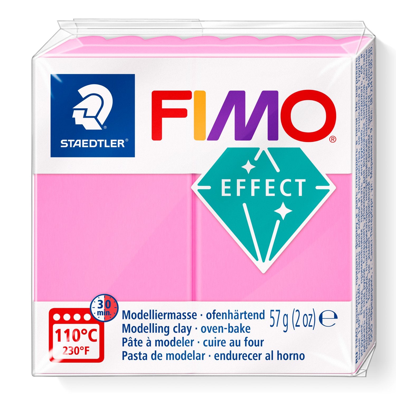 Staedtler FIMO – Modelliermasse, Rosa, ofenhärtend (110 °C, 30 min), 57 g