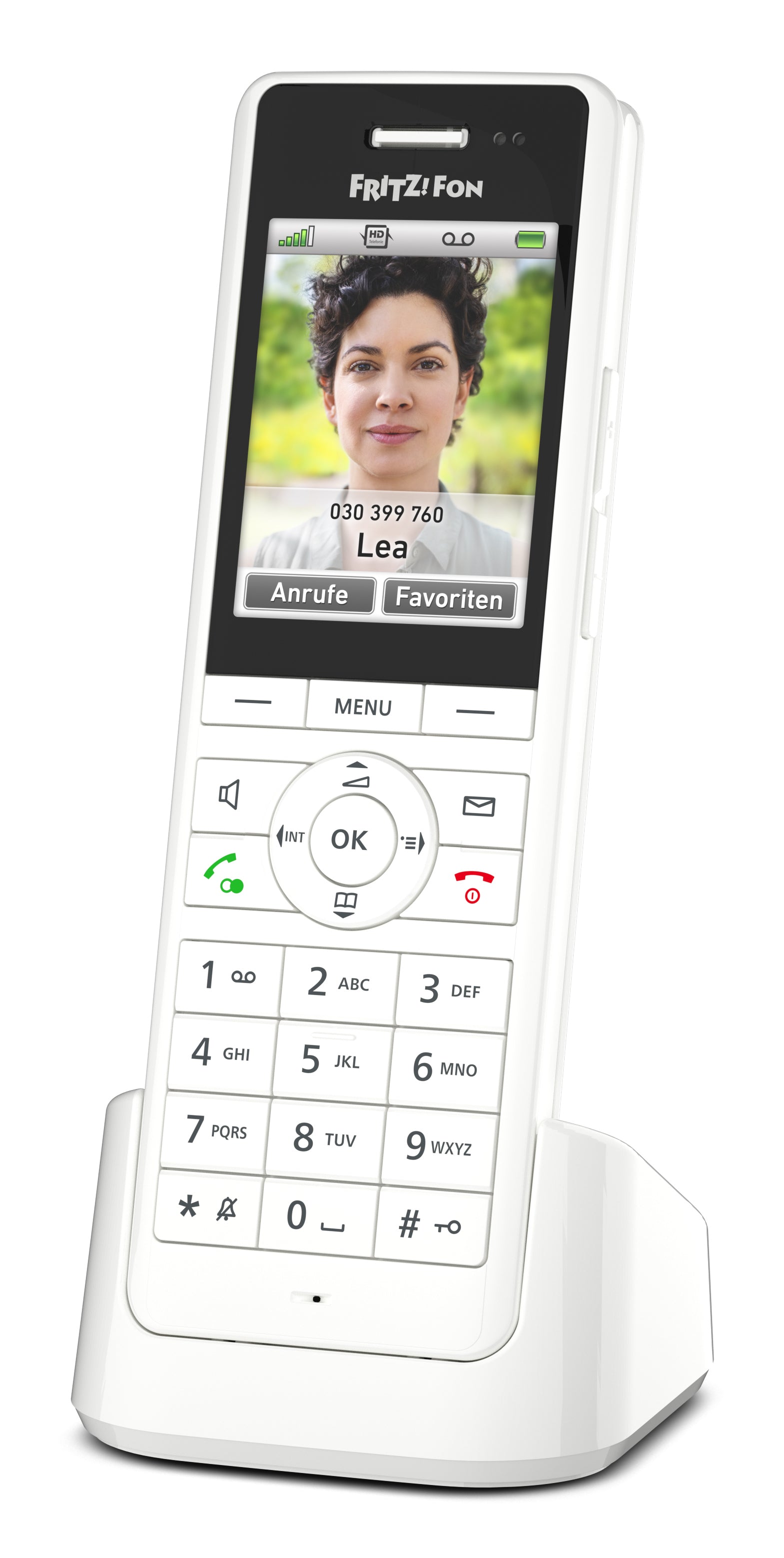FRITZ! AVM FRITZFon X6 – DECT-Telefon mit Basis, mit AB, weiss
