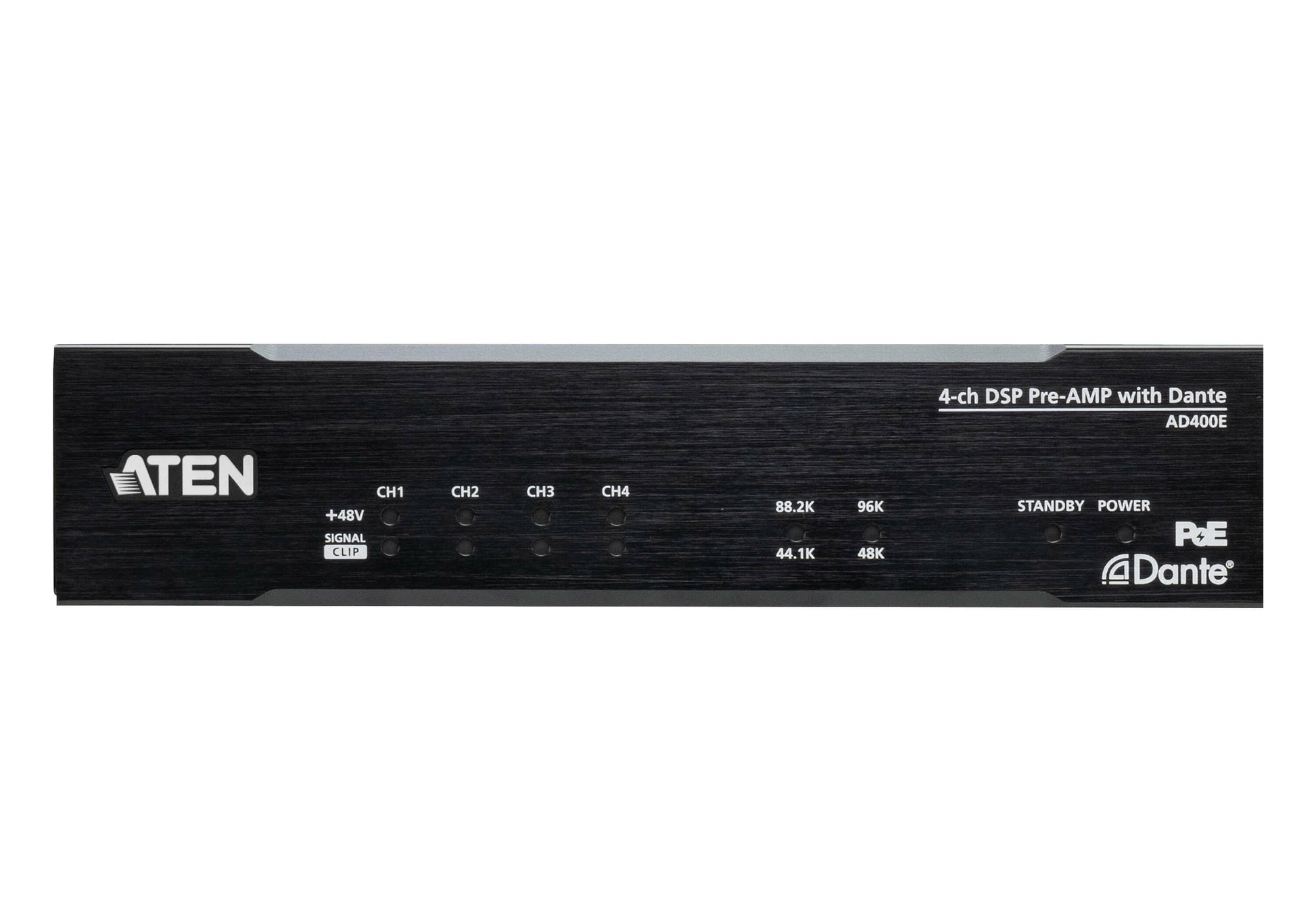 ATEN AD400E – Studio-Mischpult (4-Kanal), 24 Bit, 44,1–96 kHz, Schwarz