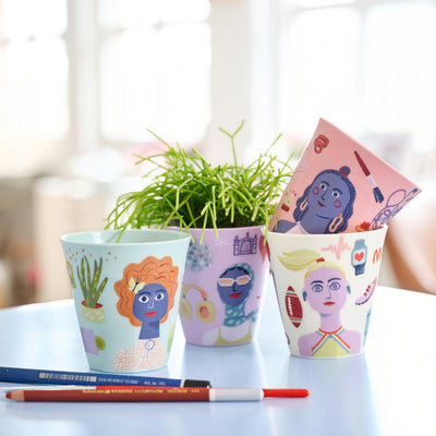 Koziol Becher Nora M Sisters Create – 300 ml, H 8,9 cm, Kunststoff (recycelt), Mehrfarbig, spülmaschinenfest