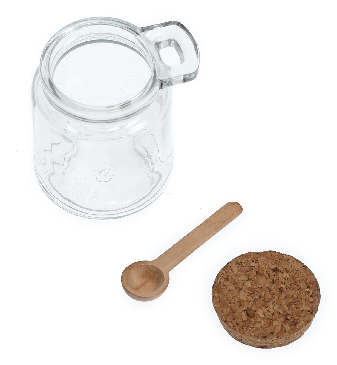 Zeller Present Vorratsdose 240 ml, Ø 7,2 × 10,5 cm, Glas/Kork, Transparent