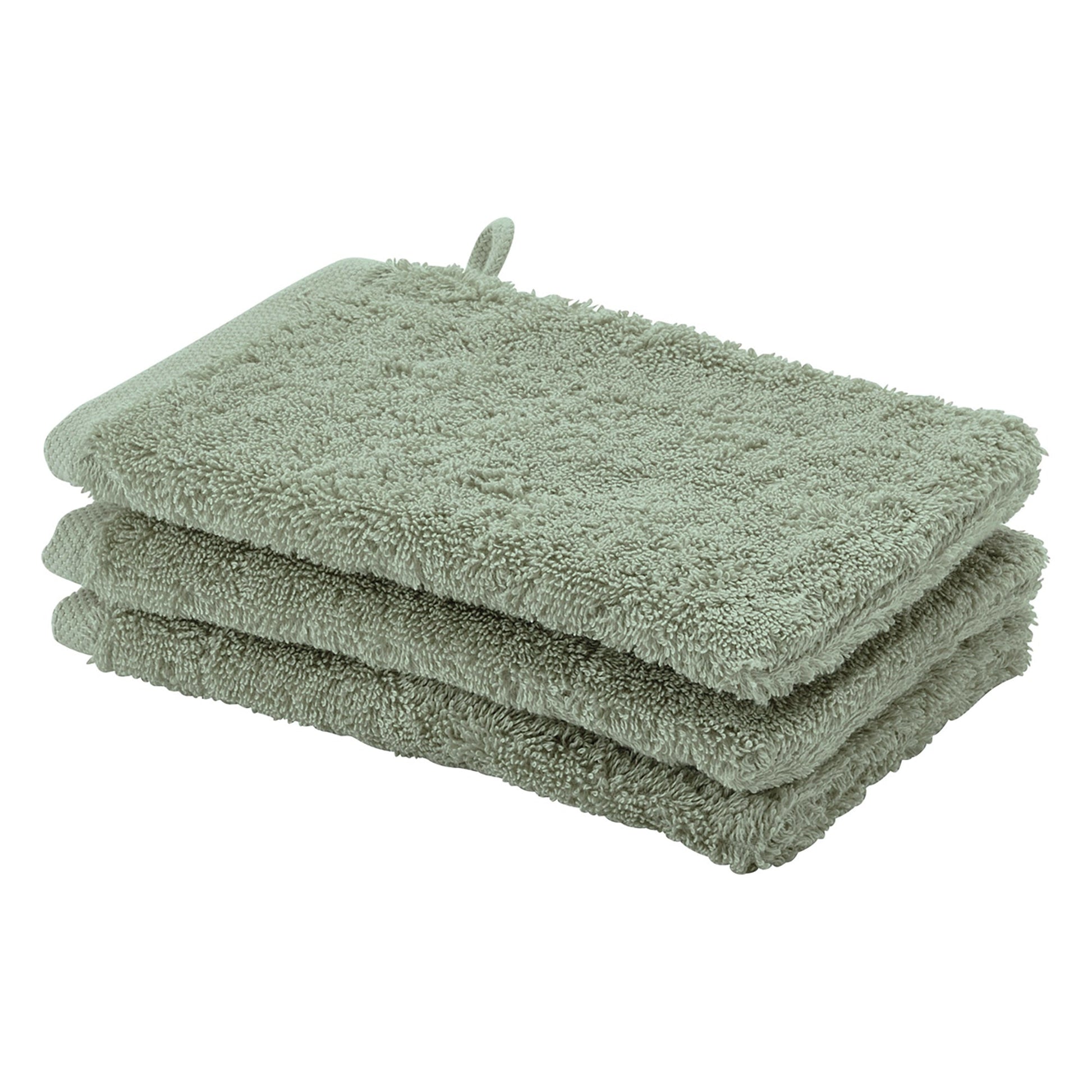 Aquanova Waschhandschuh London – 16×22 cm, Baumwolle, 600 g/m², Graugrün