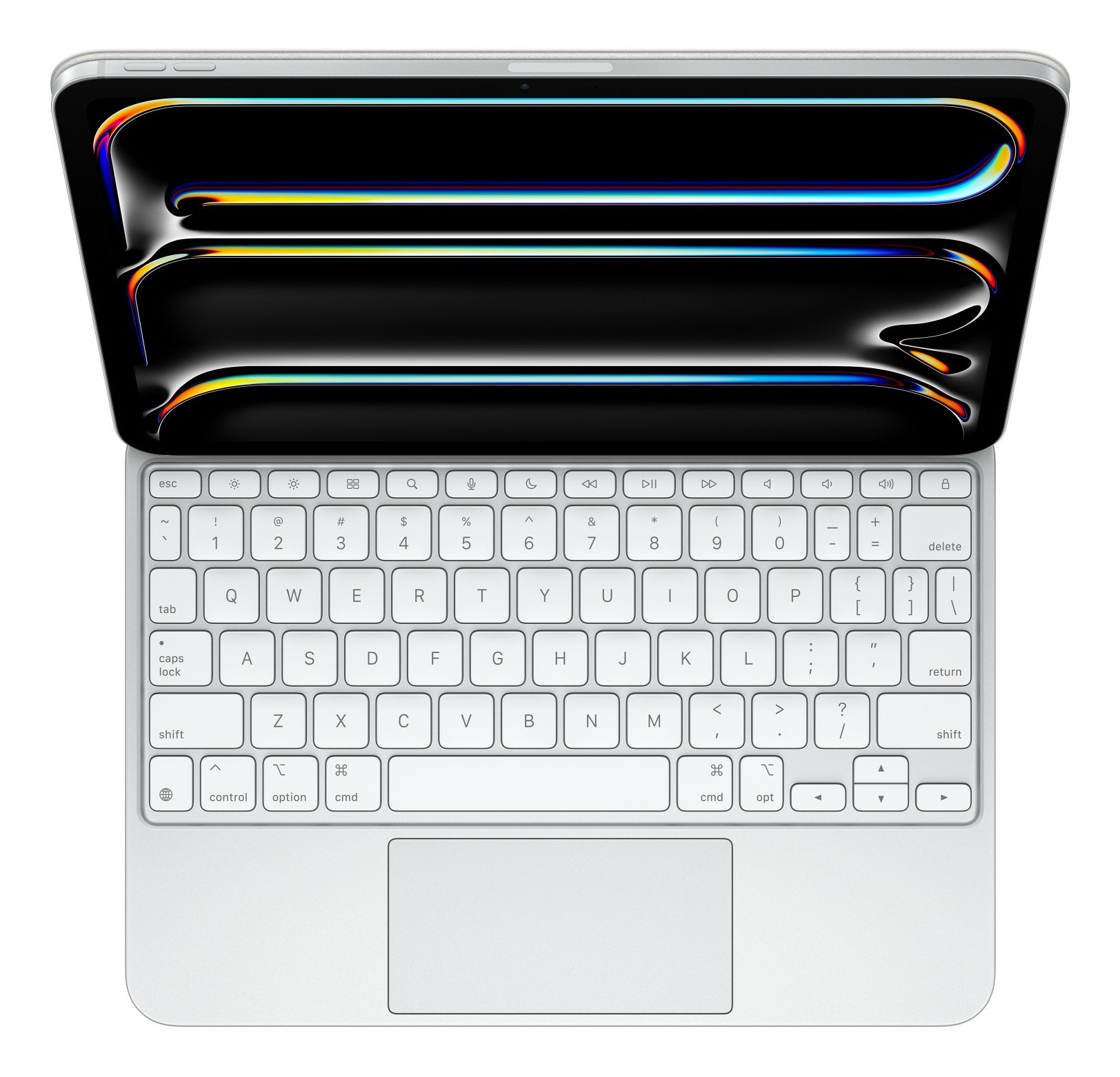 Apple Magic Keyboard – Tastatur, US-Layout (EN), mit Touchpad, Weiss – für iPad Pro (11", M5)