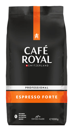 Café Royal Espresso Forte – Kaffeebohnen – Arabica/Robusta, Intensität 5, 1 kg