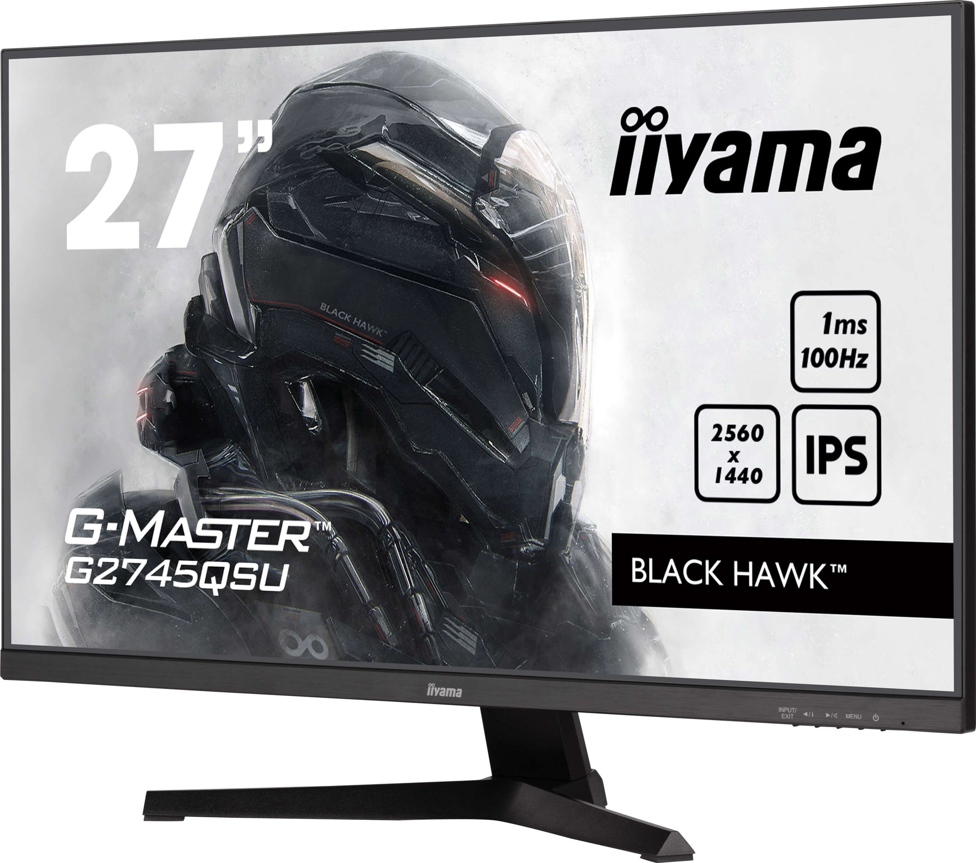 iiyama G2745QSU-B2 – Monitor, 27", IPS, 100 Hz, 300 cd/m², Adaptive Sync, VESA 100 × 100, Schwarz