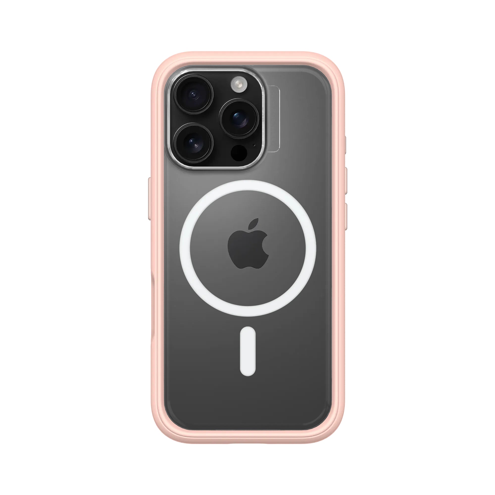 RhinoShield Backcover – für Apple iPhone 16 Pro – rosa/transparent – MagSafe-kompatibel