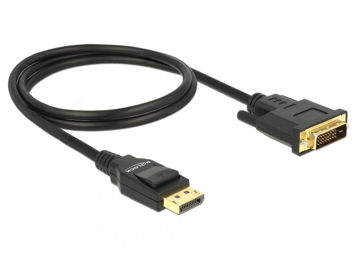 DeLOCK DisplayPort auf DVI-D Kabel DP 1.2 4K 60 Hz – 1 m