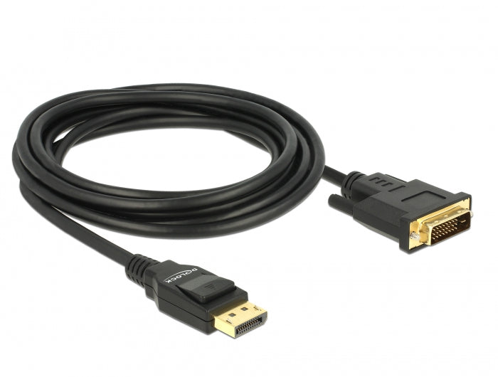 Delock DisplayPort auf DVI-D Kabel DP 1.2 – 4K 60 Hz – 3 m