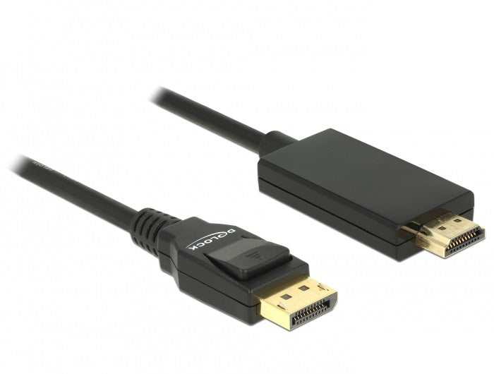 DeLOCK DisplayPort auf HDMI Kabel DP 1.2 4K 30 Hz – 1 m