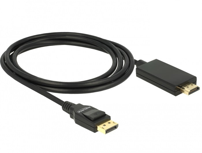 DeLOCK DisplayPort auf HDMI Kabel DP 1.2 4K 60 Hz – 2 m