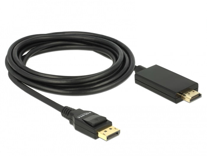 DeLOCK DisplayPort auf HDMI Kabel HDMI 1.3 4K 30 Hz – 3 m