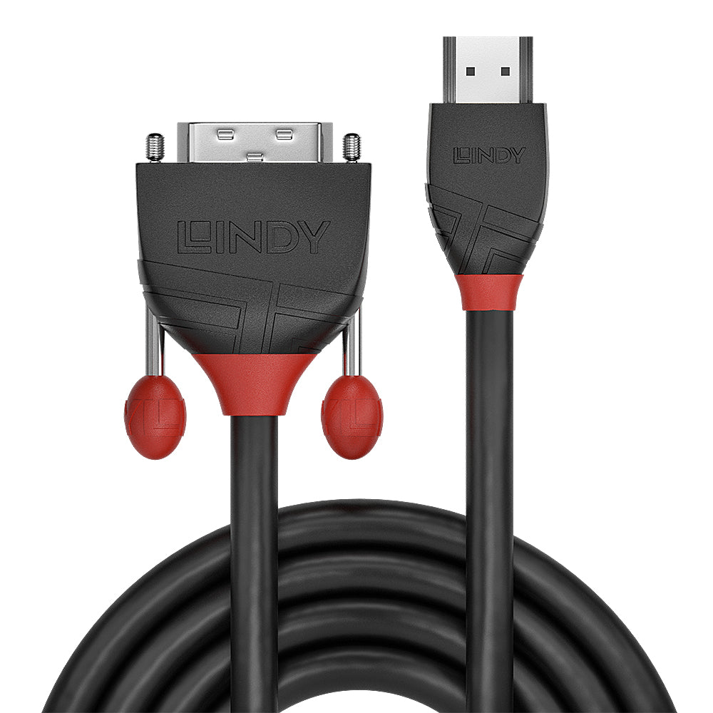 Lindy HDMI (Stecker) auf DVI (Stecker) Adapter, Single Link, 50 cm