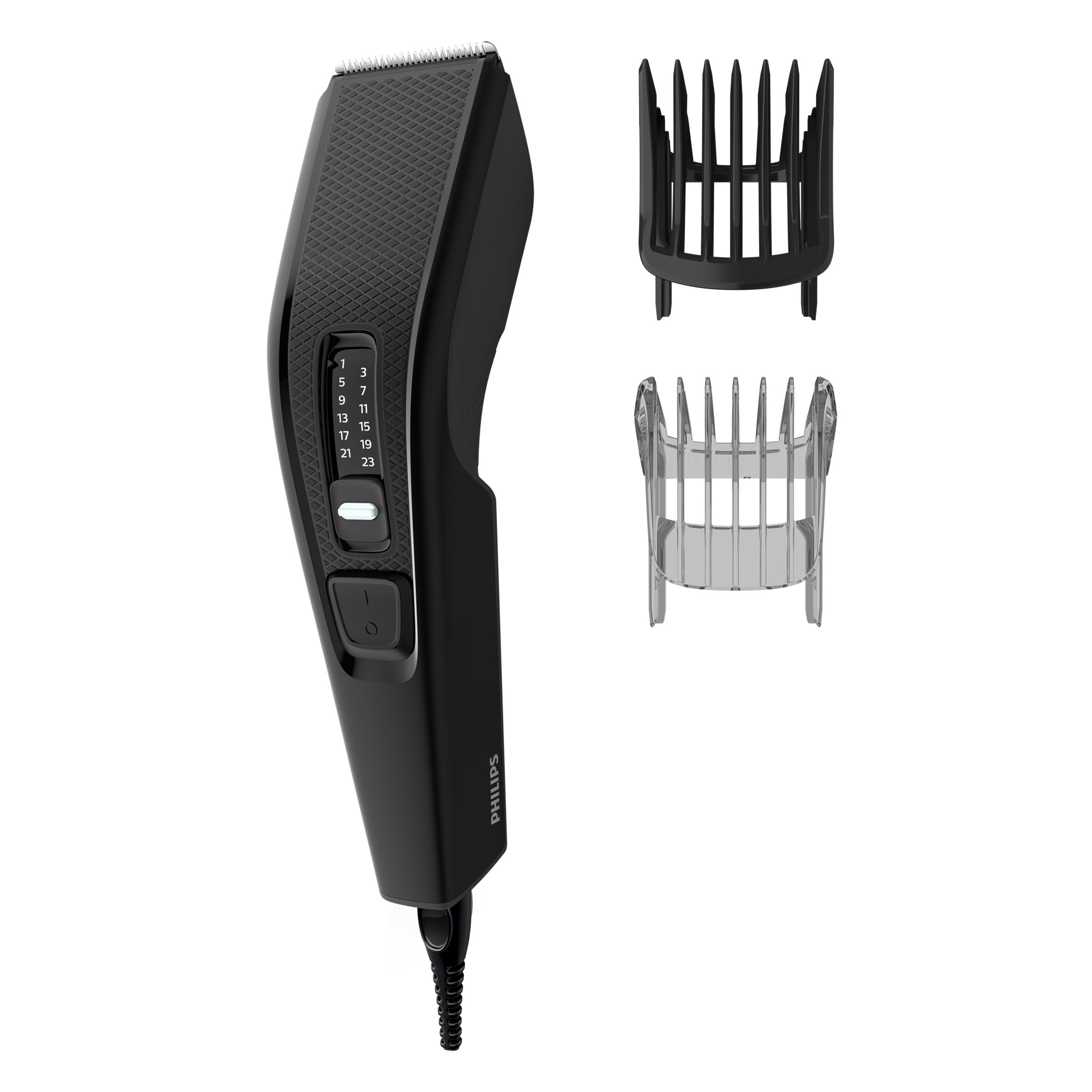 Philips Haarschneider Serie 3000 HC3510/15 – Netzbetrieb – 0,5–23 mm, 13 Längeneinstellungen, Schwarz, Edelstahl
