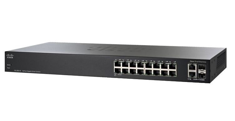 Cisco SG250-18 – Managed Switch – 16×GbE, 2×SFP, L2/L3, 1U