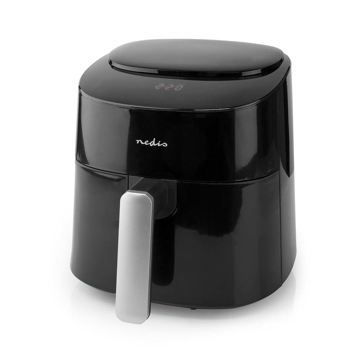Nedis Heissluftfritteuse XL – 4,2 l, 1300 W, 8 Programme – schwarz