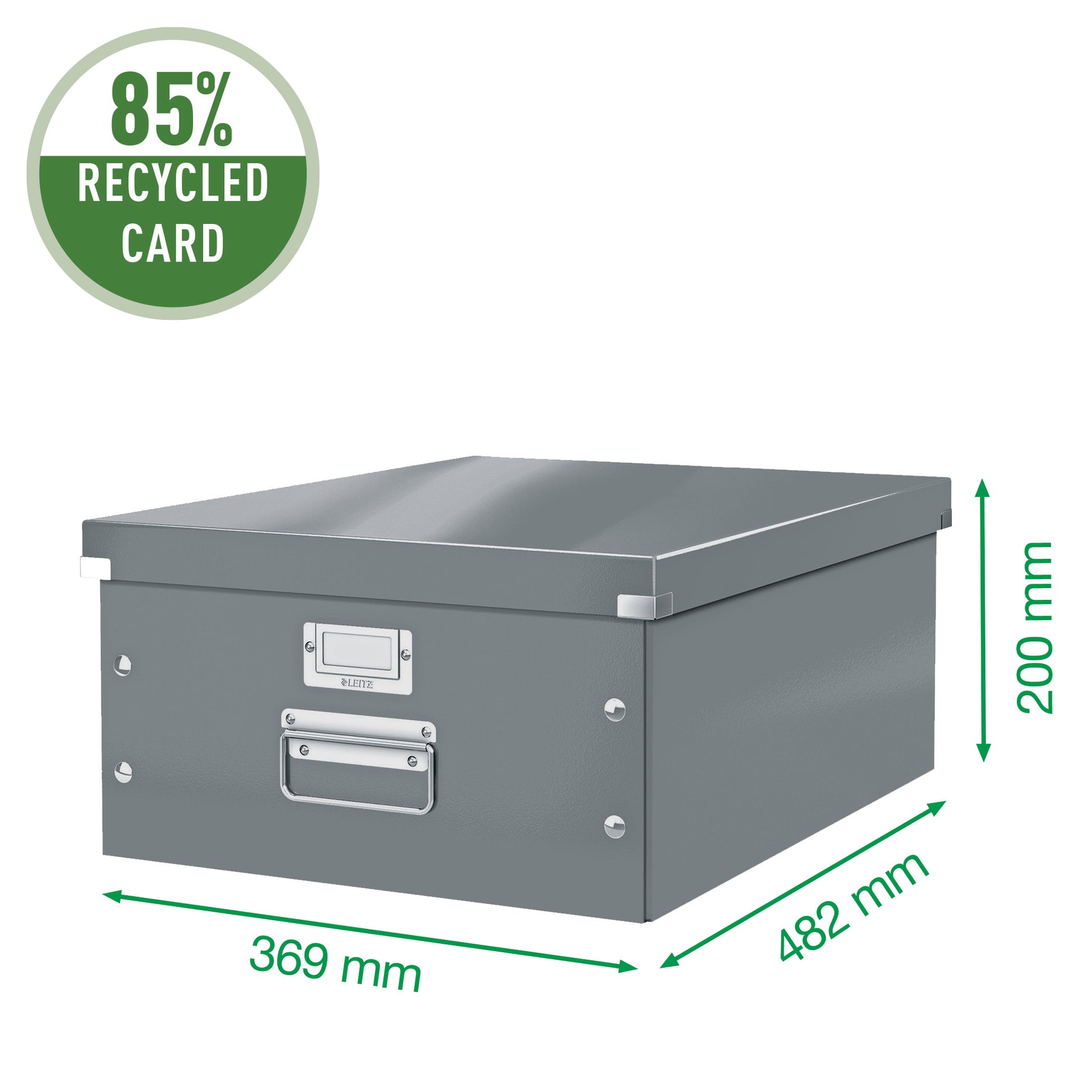 Leitz Click&Store WOW Aufbewahrungsbox B 369 × H 200 × T 482 mm – für A3, mit Tragegriff, stapelbar, grün