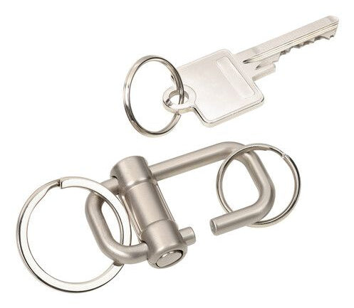 Troika Schlüsselring – mit 3 Ringen, Schiebeverschluss, Metall, Silber
