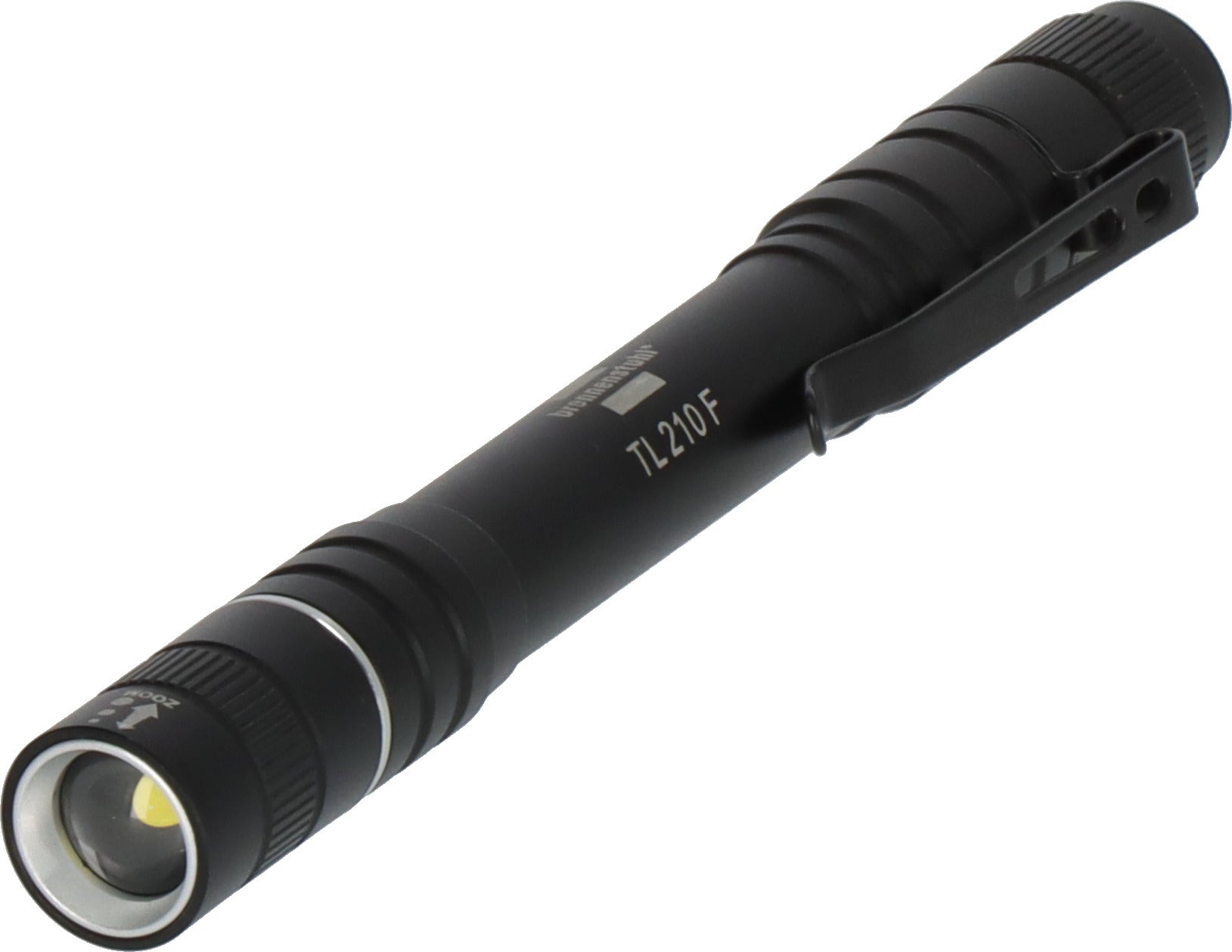 Brennenstuhl Taschenlampe TL 210F – 180 lm, 50 m, IP44, 4 Modi – Schwarz