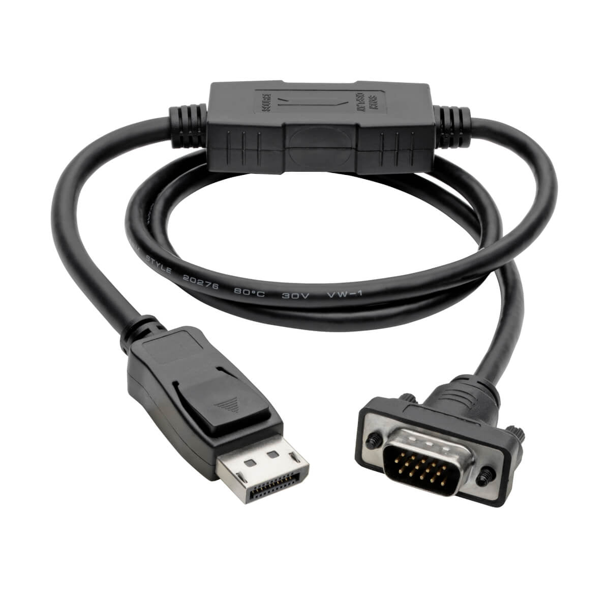 Tripp Lite P581-003-VGA-V2 Kabel DisplayPort zu VGA – 1920 × 1080, 0,91 m, DisplayPort 1.2, Aktiv, Schwarz