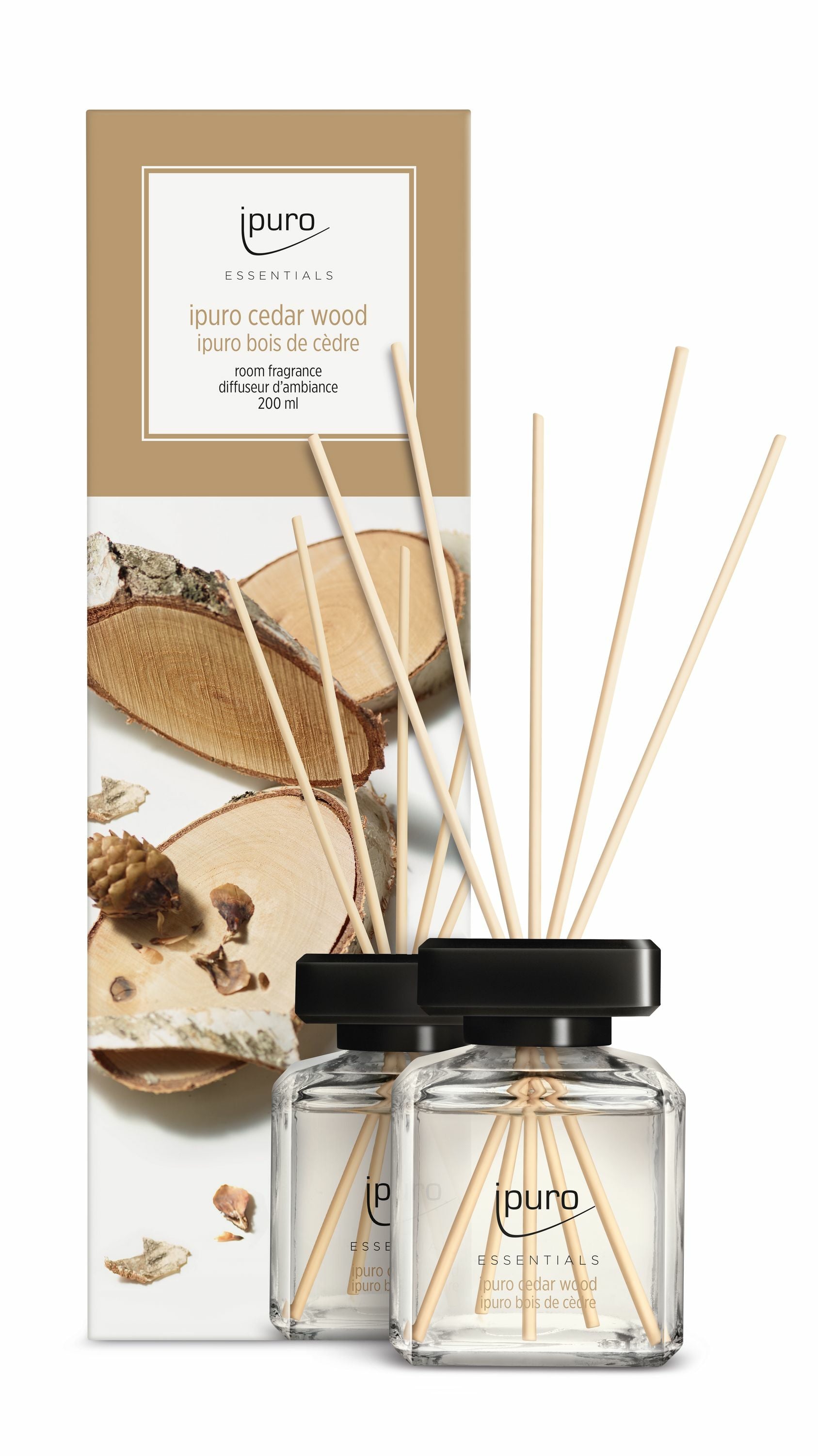 ipuro Essentials Zedernholz – Duftstäbchen, 200 ml