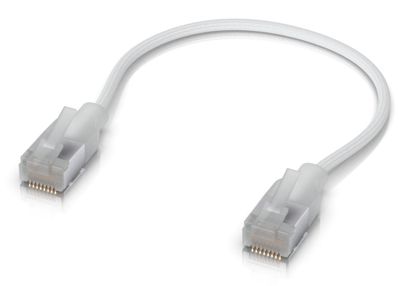 Ubiquiti Patchkabel – Cat6a geschirmt, 0,15 m, durchscheinend/weiss, RJ-45