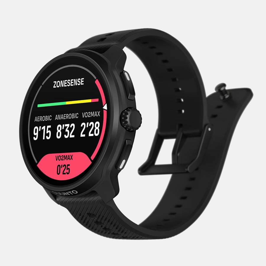 Suunto Race 2 49 mm GPS + Cellular – Polyamid Schwarz, Sportarmband, Ganz Schwarz, 100 m, für Android, iOS