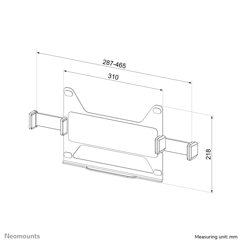 Neomounts Laptop-Arm (VESA 75×75) – bis 17,3"/8 kg – Schwarz